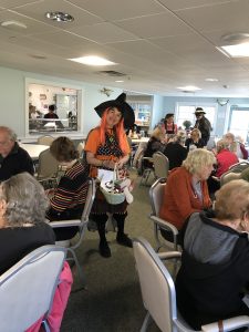 Halloween Volunteers - witch, cat and Hamburglar