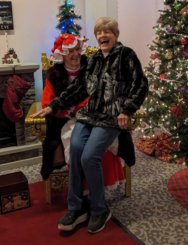 Festival of Trees: Fran and Mrs. Claus
